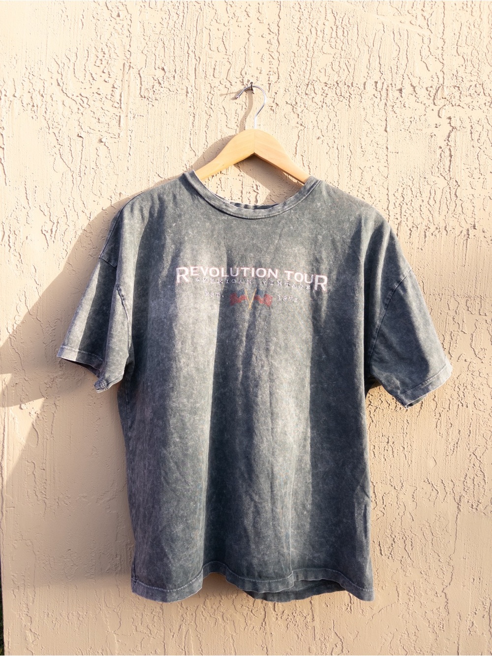 NA-KD Revolution Tour Acid Wash Graphic T-Shirt | Vintage Washed Oversized Tee